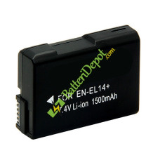Batteri til Nikon DSLR ENEL14a EN-EL14 D5200 D5300 D5500 erstatningsbatteri