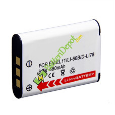 Batteri til Sanyo Xacti-VPC-E10 680mAh DB-L70 erstatningsbatteri